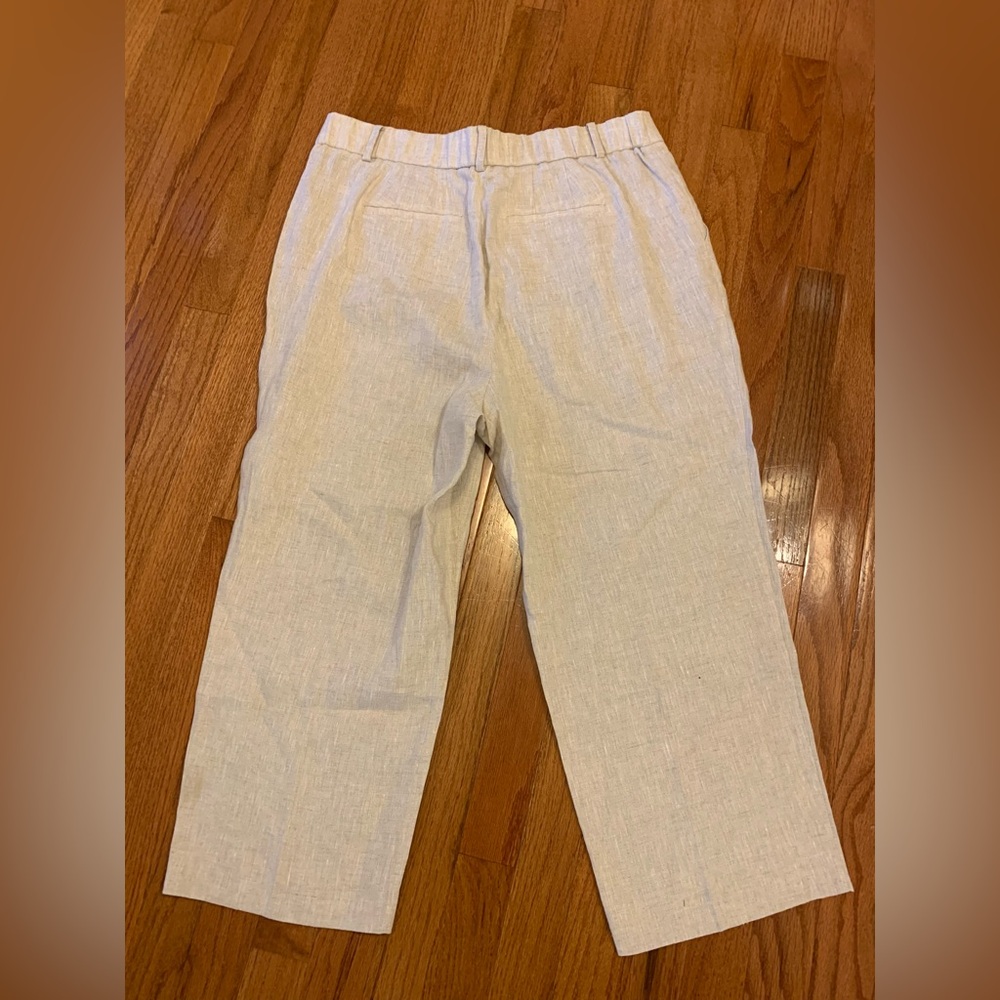 Talbots Bristol Crop Pants-100% Linen-12P - Picture 3 of 4
